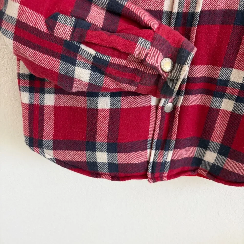 Supreme Plaid Quilted Shirt Jacket Red Flannel Men’s M Streetwear Box Logo